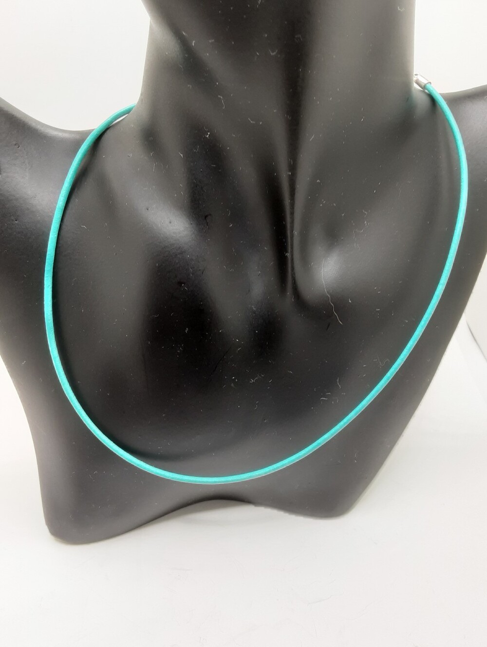 Authentic Pandora Teal Leather Cord Necklace - EUC